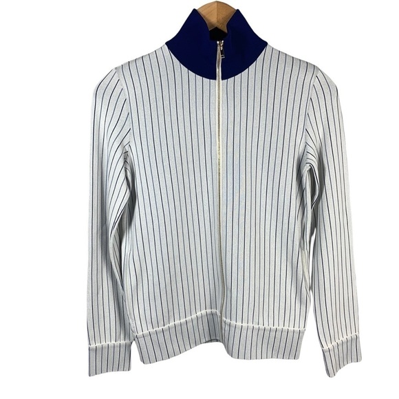 Stella Mc Cartney Pinstriped Stretch knit track jacket - Picture 2 of 16